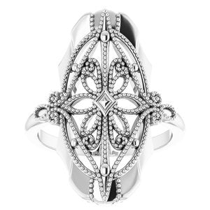 Sterling Silver Vintage-Inspired Ring - BN & CO JEWELRY