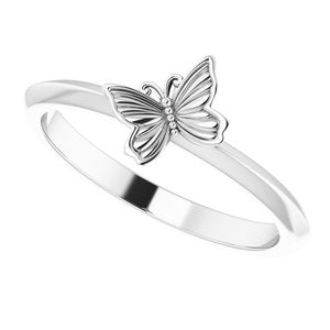 Sterling Silver Butterfly Stacking Ring - BN & CO JEWELRY