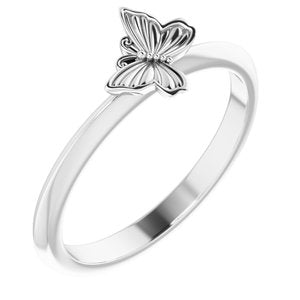 Sterling Silver Butterfly Stacking Ring - BN & CO JEWELRY