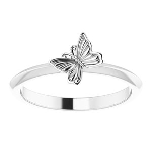 Sterling Silver Butterfly Stacking Ring - BN & CO JEWELRY