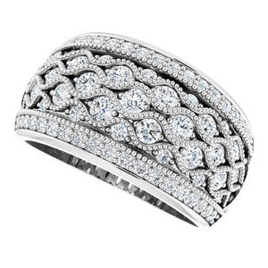 14K White 1 CTW Natural Diamond Ring - BN & CO JEWELRY