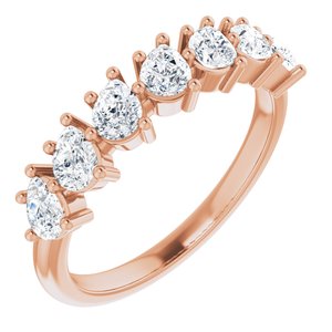 14K Rose 1 CTW Natural Diamond Anniversary Band - BN & CO JEWELRY