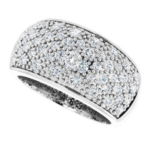 14K White 1 CTW Diamond Micro Pave Ring Size 6 - BN & CO JEWELRY