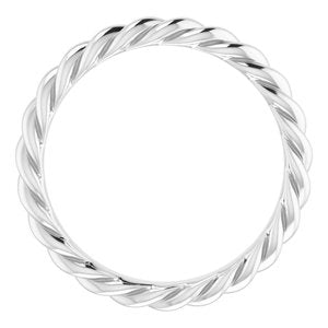 Sterling Silver 3 mm Skinny Rope Band Size 8 - BN & CO JEWELRY