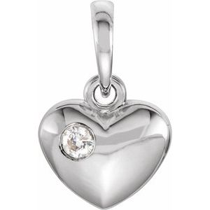 Sterling Silver .03 CT Natural Diamond Heart Pendant - BN & CO JEWELRY