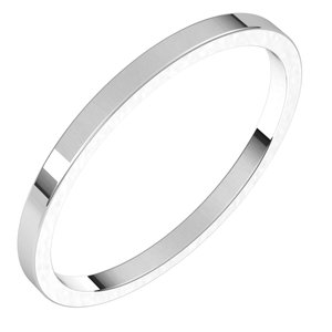 14K White 1.5 mm Flat Band Size 4 - BN & CO JEWELRY