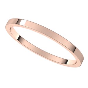 10K Rose 1.5 mm Flat Band - BN & CO JEWELRY