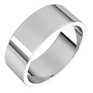 Sterling Silver 7 mm Flat Band - BN & CO JEWELRY