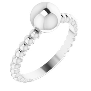 Sterling Silver Beaded Ball Ring - BN & CO JEWELRY