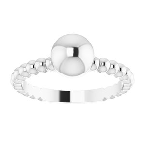 Sterling Silver Beaded Ball Ring - BN & CO JEWELRY