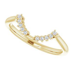 14K Yellow .04 CTW Diamond Matching Band - BN & CO JEWELRY