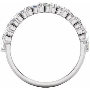 14K White 7/8 CTW Natural Diamond Anniversary Band - BN & CO JEWELRY