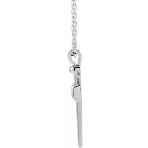 Sterling Silver Nail Cross 18" Necklace - BN & CO JEWELRY