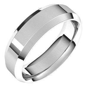 Sterling Silver 6 mm Beveled-Edge Comfort-Fit Band Size 12 - BN & CO JEWELRY