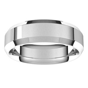 Sterling Silver 6 mm Beveled-Edge Comfort-Fit Band Size 12 - BN & CO JEWELRY