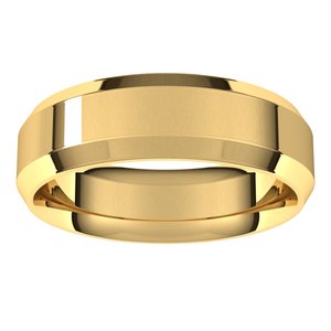 14K Yellow 6 mm Beveled-Edge Comfort-Fit Band Size 10.5 - BN & CO JEWELRY