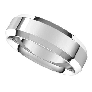 Sterling Silver 6 mm Beveled-Edge Comfort-Fit Band Size 9 - BN & CO JEWELRY