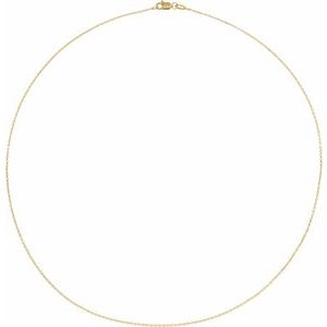 18K Yellow 1 mm Diamond-Cut Cable 16" Chain - BN & CO JEWELRY