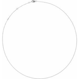 Sterling Silver 1 mm Adjustable Diamond-Cut Cable 16-18" Chain - BN & CO JEWELRY