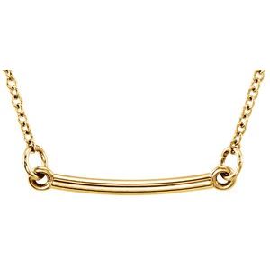 18K Yellow Vermeil Tiny PoshÂ® Bar 16-18" Necklace - BN & CO JEWELRY