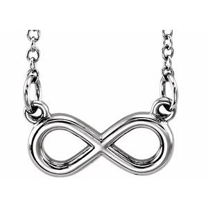 Sterling Silver Tiny PoshÂ® Infinity-Inspired 16-18" Necklace - BN & CO JEWELRY