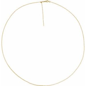 14K Yellow Gold Filled 1.1 mm Adjustable Threader Cable 16-22" Chain - BN & CO JEWELRY