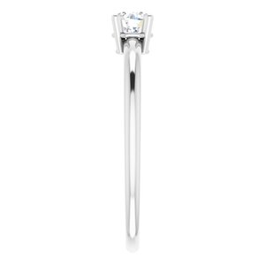 Sterling Silver 3 mm Imitation Diamond Ring - BN & CO JEWELRY