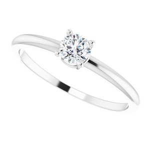 Sterling Silver 3 mm Imitation Diamond Ring - BN & CO JEWELRY