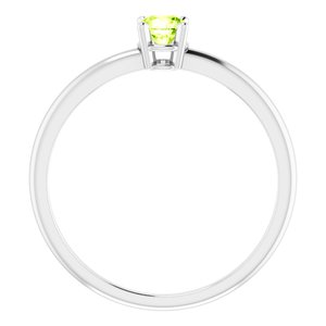 Sterling Silver 3 mm Imitation Peridot Ring - BN & CO JEWELRY