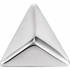 Platinum Pyramid Single Earring - BN & CO JEWELRY