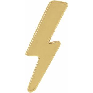 14K Yellow Tiny Lightning Bolt Left Earring - BN & CO JEWELRY