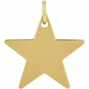 14K Yellow 12x12 mm Star Pendant - BN & CO JEWELRY