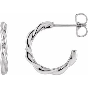 Sterling Silver Twisted Hoop Earrings - BN & CO JEWELRY