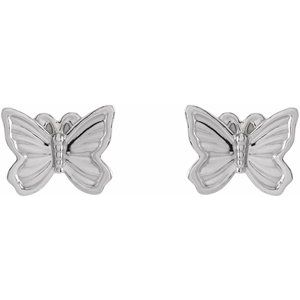 Sterling Silver Petite Butterfly Earrings - BN & CO JEWELRY