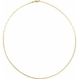 14K Yellow 2.7 mm Mirror Link 16" Chain - BN & CO JEWELRY