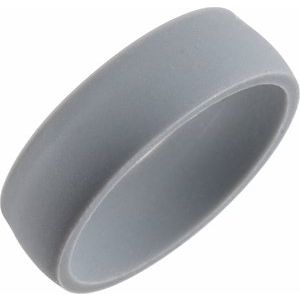 Gray Silicone 7 mm Comfort-Fit Band - BN & CO JEWELRY