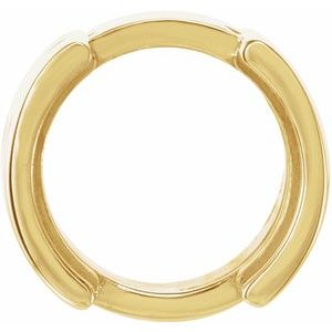 14K Yellow 6.2 mm Round Half-Bezel Slide Pendant - BN & CO JEWELRY