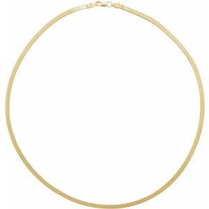 14K Yellow 2.8 mm Flexible Herringbone 16" Chain - BN & CO JEWELRY