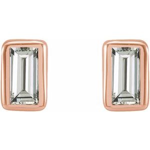 14K Rose .07 CTW Diamond Bezel-Set Earrings - BN & CO JEWELRY