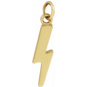 14K Yellow 13.6x4mm Lightning Bolt Pendant - BN & CO JEWELRY