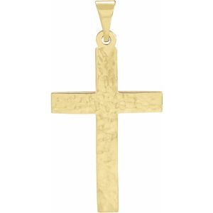 10K Yellow 20x13.7 mm Cross Pendant - BN & CO JEWELRY