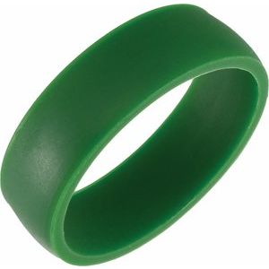 Green Silicone Dome Comfort-Fit Band Size 5 - BN & CO JEWELRY