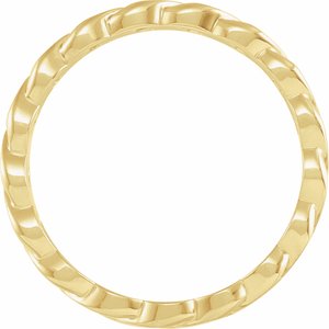 14K Yellow 6.5 mm Chain Link Wedding Band Size 11 - BN & CO JEWELRY