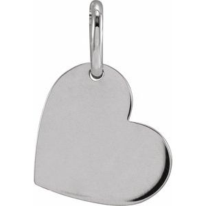 Sterling Silver 11x9 mm Engravable Heart Pendant - BN & CO JEWELRY