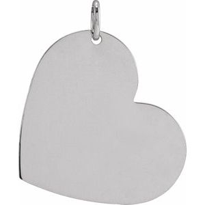 Sterling Silver 24x21 mm Engravable Heart Pendant - BN & CO JEWELRY