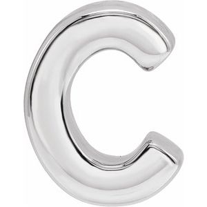 Sterling Silver Block Initial C Slide Pendant - BN & CO JEWELRY