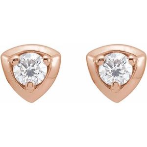 14K Rose 1/5 CTW Natural Diamond Geometric Earrings - BN & CO JEWELRY