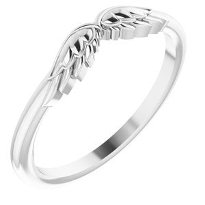 14K White Stackable Angel Wings Ring - BN & CO JEWELRY