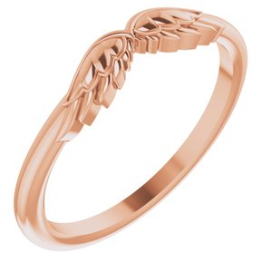 14K Rose Stackable Angel Wings Ring - BN & CO JEWELRY