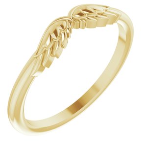 14K Yellow Stackable Angel Wings Ring - BN & CO JEWELRY